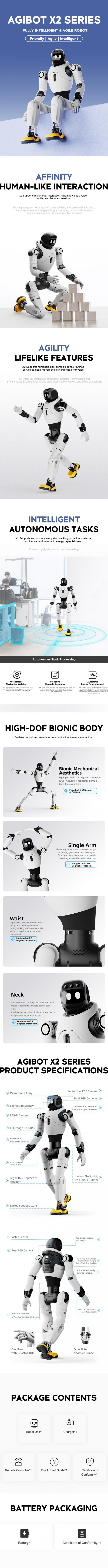 AgiBot X2 seriesFully Intelligent & Agile Robot Friendly  Agile Intelligent 0