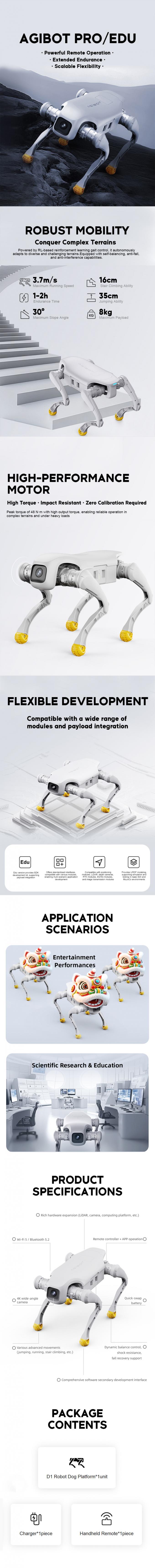 AgiBot Pro/Edu Powerful Remote OperationExtended Endurance Scalable Flexibility 0