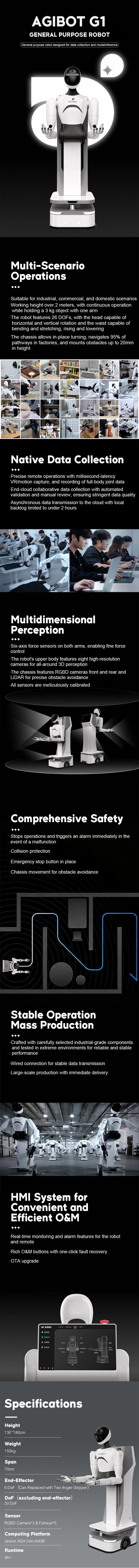 AgiBot G1General Purpose Robot General purpose robot designed for data collection and model inference 0