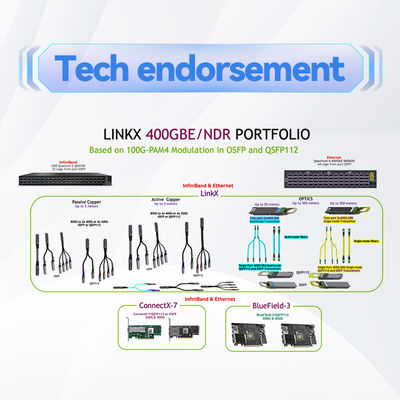 Nvidia Mellanox 100% Genuine Products Mfp7e20-N015 Passive Fiber Cable, Mmf, MPO12 APC to 2xmpo12 APC, 15m