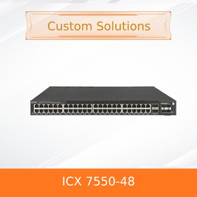 RUCKUS ICX 7550-48 Stackable Switch — Multigigabit PoE++ 802.3bt 100GbE Uplinks