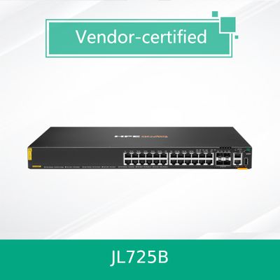 100% Genuine Products Hpe Aruba Networking Cx 6200f 24G Class-4 Poe 4SFP+ 370W Switch (JL725B)