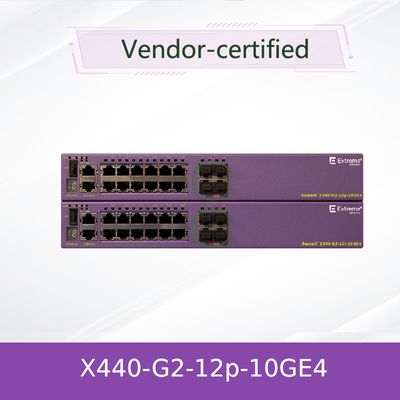 Scalable PoE+ Extreme Network AVB Switch 16531 X440-G2-12p-10GE4