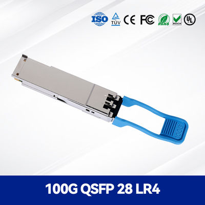 China QSFP28 LR4 100G Optical Transceiver 1310nm 10km DOM LC Single Mode Fiber For Data Center And High Speed Network for sale