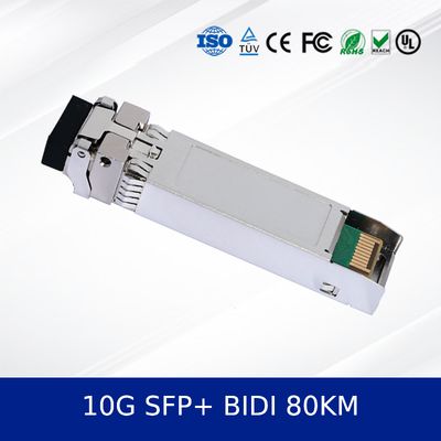 China optical transceiver module Premium 10g SFP+ Bidi 80km Fiber Optic Module for Data Centers. for sale