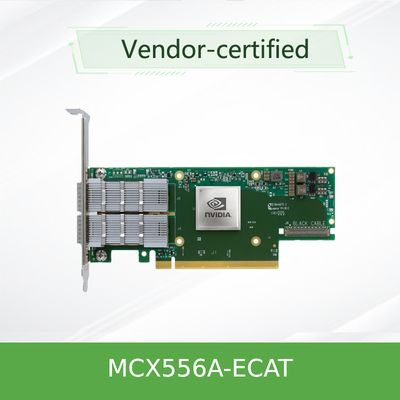 China OEM QSFP28 EDR 100GbE Mellanox Network Card MCX556A-ECAT ConnectX-5 for sale