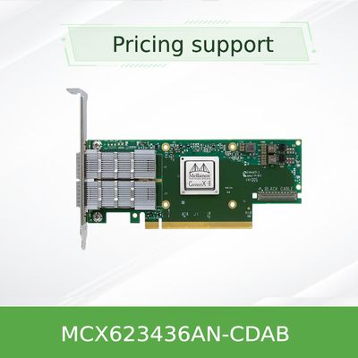 NVIDIA MCX623436an-Cdab Connectx-6 Dx En Adapter Card, 100gbe, Ocp3.0, with Host Management, Dual-Port Qsfp56, Pcie 4.0 X16, No Crypto, Thumbscrew (Pull Tab)