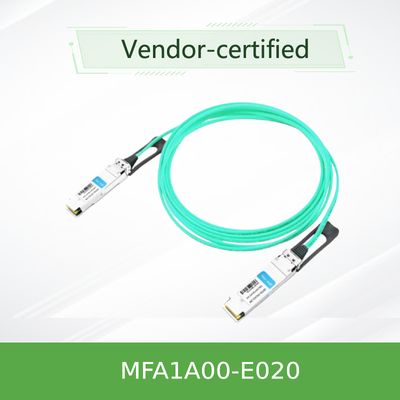 China Nvidia Mfa1a00-Xxxx 100GB/S Qsfp28 Mmf Active Optical Cable Mfa1a00-E020 Active Fiber Cable Ib EDR 100GB/S for sale