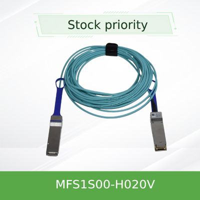 China 20 Meters mellanox cable Active Fiber Cable 200Gb/S VPI IB HDR And 200GbE QSFP56 MFS1S00-H020V for sale