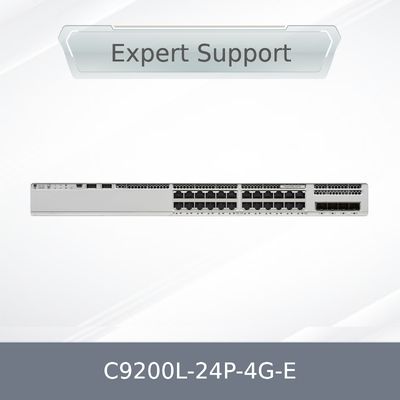 China C9200L-24p-4G-E Cisco Catalyst 24 Port Poe Layer3 Managed Gigabit Ethernet 4 SFP Port Stackable Network Switch C9200L-24p-4G-E for sale