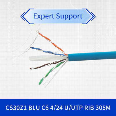 Category 6 U/UTP Network Cable with 4 Twisted Pairs 305-meter Reel and ANSI/TIA-568.2-D Compliance for Reliable Data Transmission