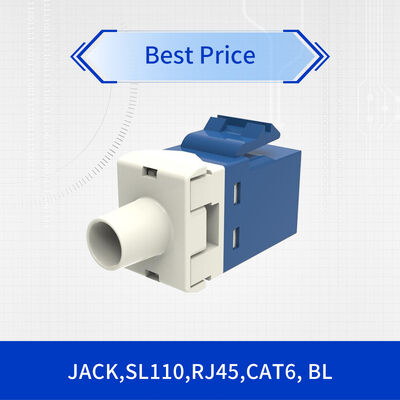 CommScope NETCONNECT SL110-6-CN-BL Category 6 Modular Jack with RJ45 Connectivity and IEEE 802.3bt PoE Type 4 Support