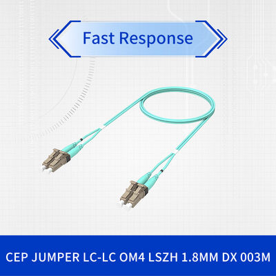 CommScope OM4 Duplex LC Fiber Patch Cable - 50/125μm Multimode, LSZH, Aqua, 1.8mm