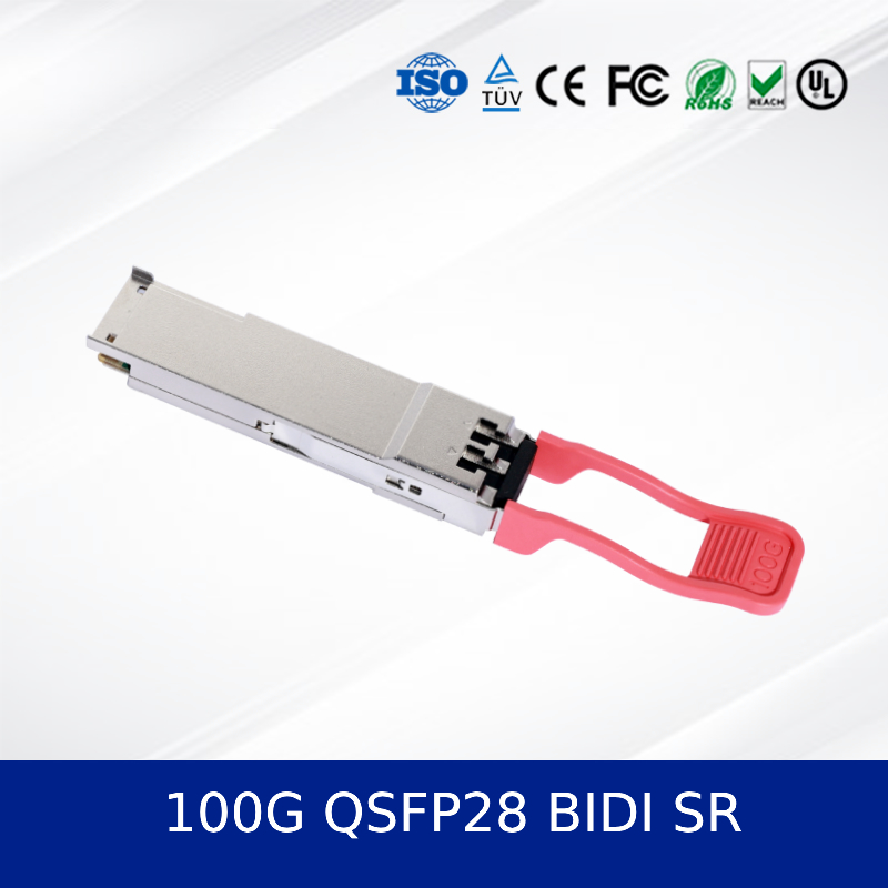 100G QSFP28 BIDI SR Optical Transceiver Module High-Density Low-Power Dual-Wavelength Design
