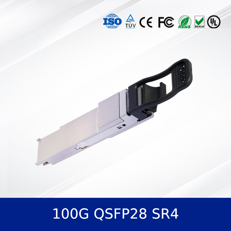 Qsfp-100g-Sr4 100gbase-Sr4 Qsfp28 Optical Transceiver Module 850nm 100m Dom MPO-12 Mmf Fiber Optic Transceivers