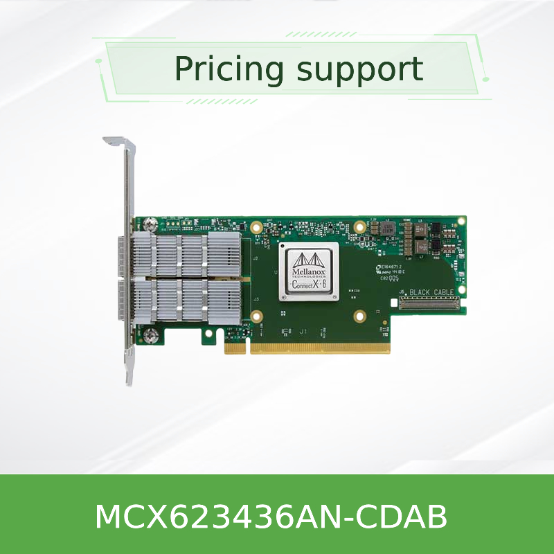 Nvidia MCX623436an-Cdab Connectx-6 Dx En Adapter Card, 100gbe, Ocp3.0, with Host Management, Dual-Port Qsfp56, Pcie 4.0 X16, No Crypto, Thumbscrew (Pull Tab)