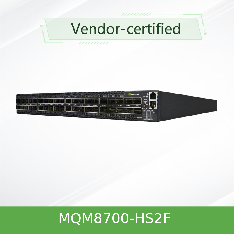 MQM8700-HS2F(920-9B110-00FH-0MD) Mellanox Quantum Hdr Infiniband network Switch 40 QSFP56 Ports