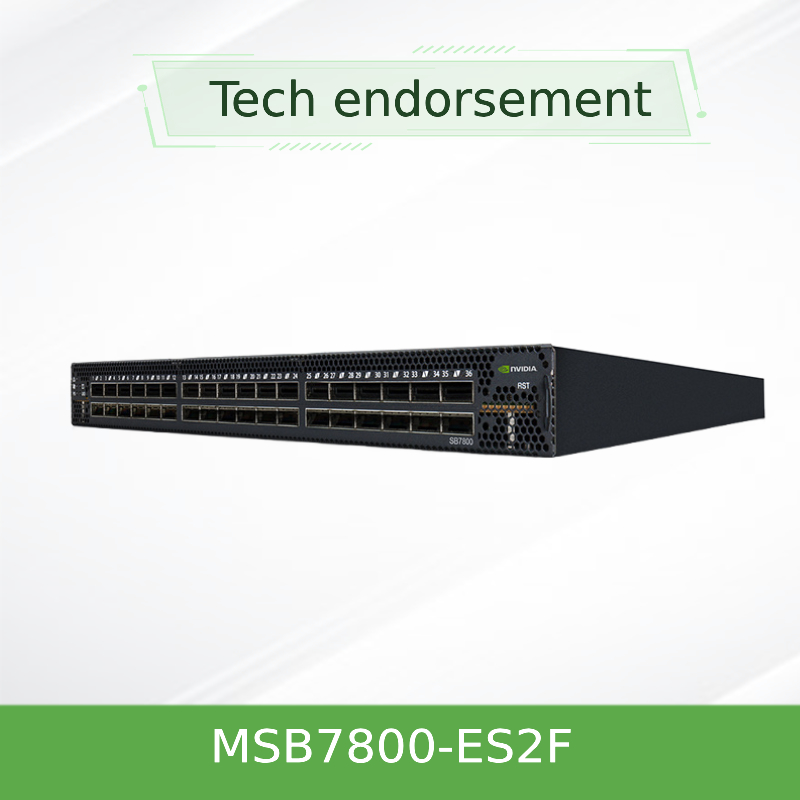 MSB7800-ES2F Mellanox network Infiniband Switch EDR 36 Port Non Blocking Management