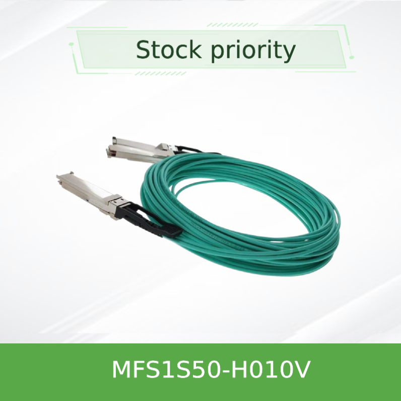 MFS1S50-H010V 200GbE To 2x100GbE Active Fiber Optic Cable InfiniBand Cables Mellanox AOC cable