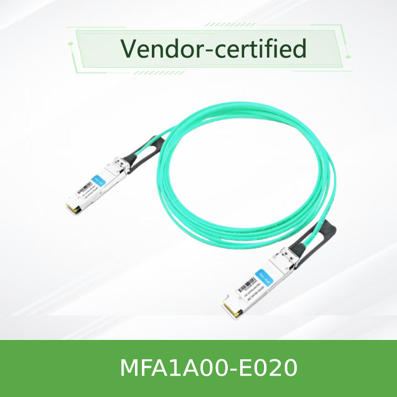 Nvidia Mfa1a00-Xxxx 100GB/S Qsfp28 Mmf Active Optical Cable Mfa1a00-E020 Active Fiber Cable Ib EDR 100GB/S