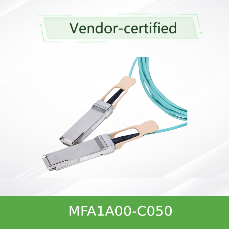 QSFP LSZH Mellanox AOC Active Optical Cable MFA1A00-C050 100GbE 50m new and original