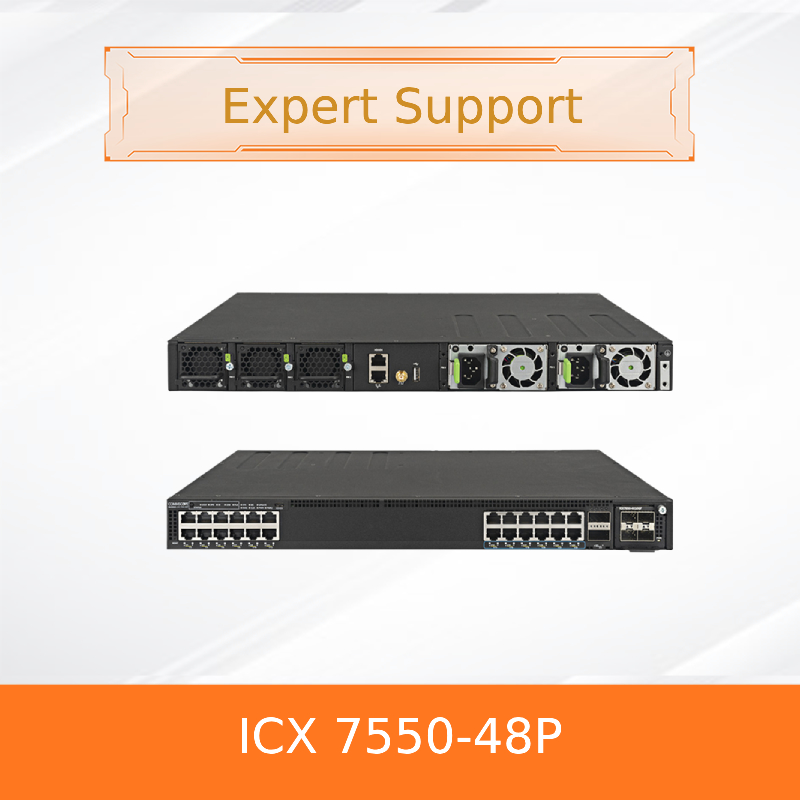 RUCKUS ICX 7550-48P High-Density Gigabit PoE+ Switch for Enterprise Access and Aggregation