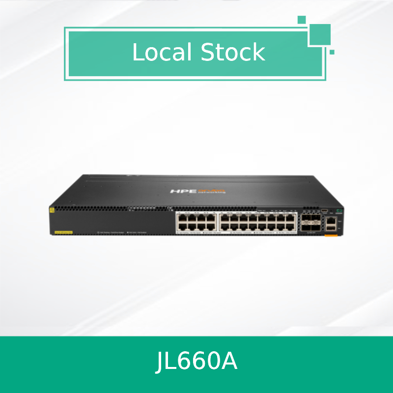 Hpe Aruba Networking Cx 6300m 24 Hpe Smart Rate Poe and 4 SFP56 Switch (JL660A)