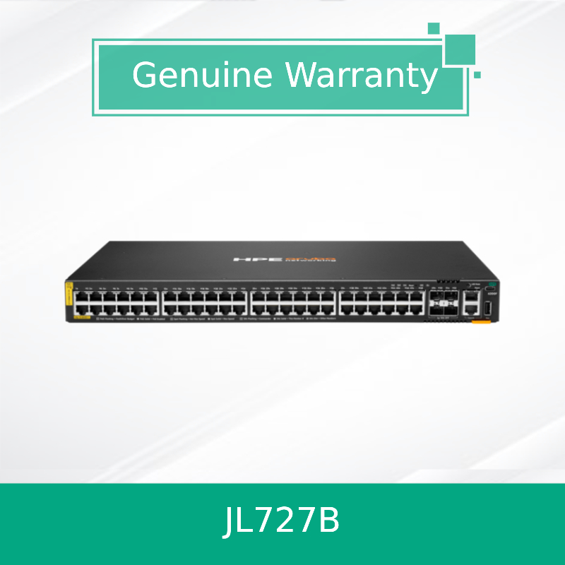 100% Genuine Products Hpe Aruba Networking Cx 6200f 48g Class-4 Poe 4SFP+ 370W Switch (JL727B)