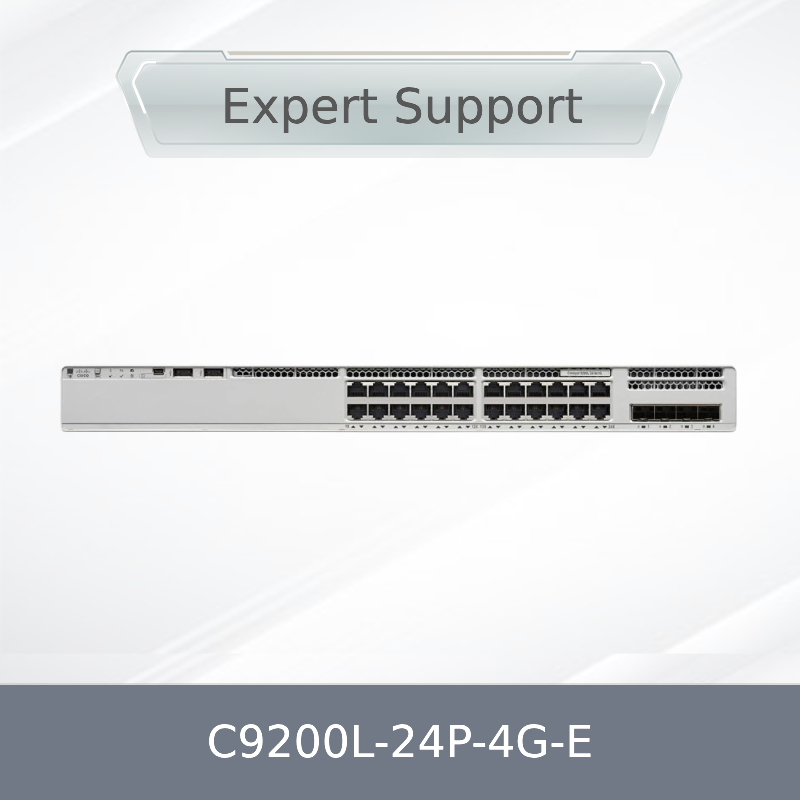 C9200L-24p-4G-E Cisco Catalyst 24 Port Poe Layer3 Managed Gigabit Ethernet 4 SFP Port Stackable Network Switch C9200L-24p-4G-E