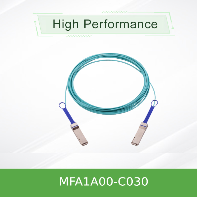 NVIDIA MFA1A00-C030 QSFP28 Active Optical Cable 100Gb/s AOC 30m Length 100GbE & InfiniBand EDR