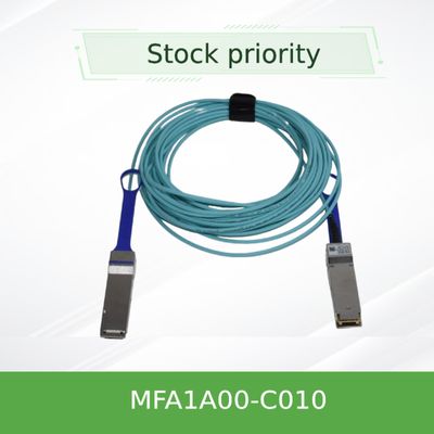 China 100GbE LSZH Mellanox QSFP28 Active Optical Cable AOC MFA1A00-C010 10m