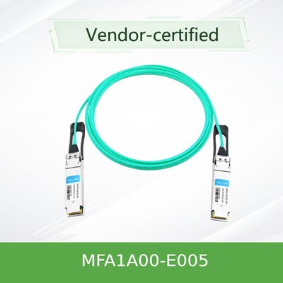 China MFA1A00-E005 Active Optical Cable InfiniBand EDR Up To 100Gb/S QSFP LSZH 5m Mellanox AOC cable