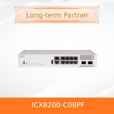 China RUCKUS ICX 8200-C08PF Compact Stackable PoE+ Switch