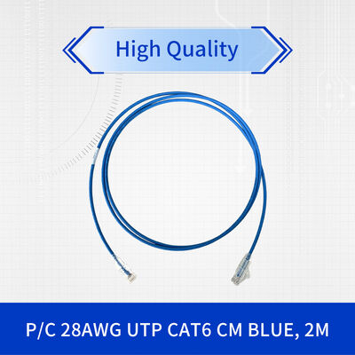 China RJ45 Cord, Cat 6 Superfine, U/UTP, 28 AWG, CM skin 2M