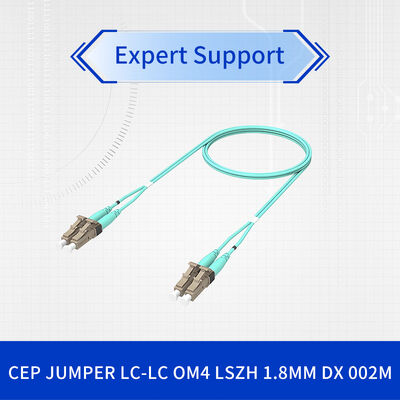 China CommScope OM4 LC-LC Duplex Fiber Optic Patch Cord, 50/125μm Multimode, Aqua, LSZH Jacket, 1.8mm